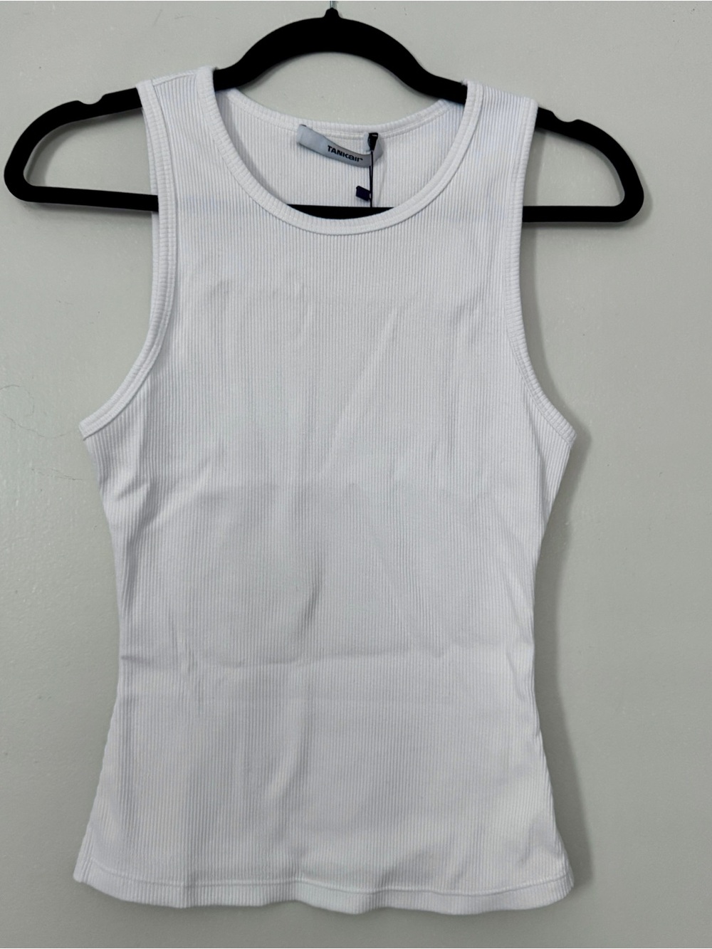 Tankair 2x1 White Ribbed Tank Top